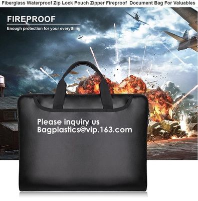 Document Organizer With Lock Fireproof Document Box, Money Bag Document Safe, Safe File Lock Bag