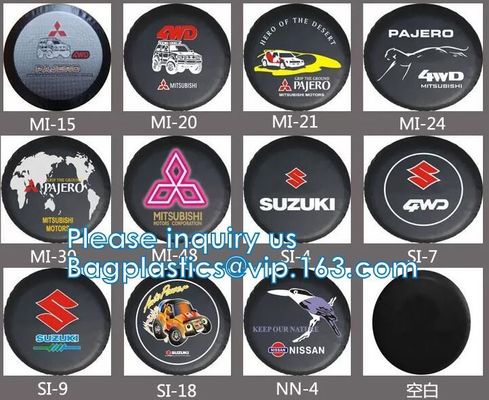 Custom Car Wheel Spare Wheel Cover Tyre, Spare Tire Cover, PVC, PU, Oxford, Nylon, Pajero Spare Tire Cover