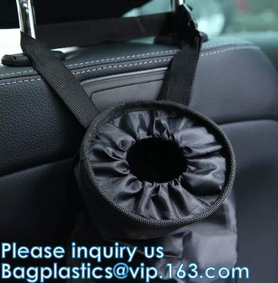 Car Trash Hanging Bag, Storage Pockets Leak-Proof Organizer Collapsible Portable Waterproof Car Garbage Bin