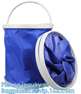 Multifunctional Outdoor Fishing Bucket Car Washing Portable Folding Collapsible Water Bucket