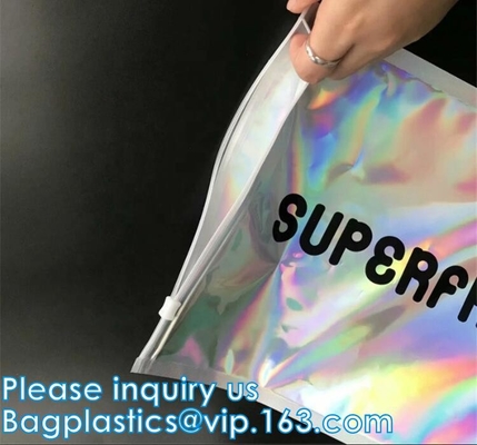 Anti-Odour Bag, Swimwear Packaging, Custom Shipping Bags, Holographic Slide Zip lockk Bag