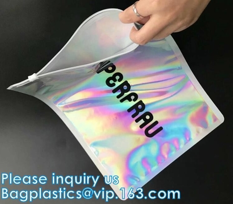 Anti-Odour Bag, Swimwear Packaging, Custom Shipping Bags, Holographic Slide Zip lockk Bag