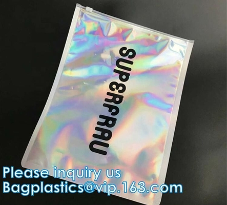Anti-Odour Bag, Swimwear Packaging, Custom Shipping Bags, Holographic Slide Zip lockk Bag