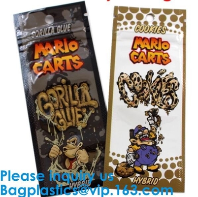 Custom Logo Printed Mylar Bag, Various Color Clear Window Bag, Zip lockk Packaging Mylar Pouch