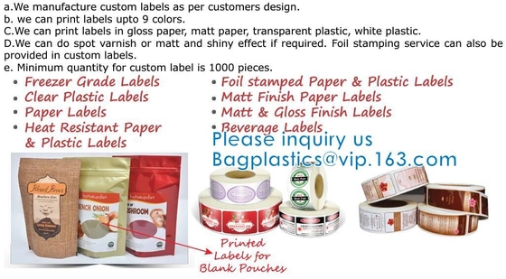 Kraft paper pouch, Odor Proof Bags, Zip Top Waterproof For Food Storage, Heavy Duty Zip lockk, Heat Sealable