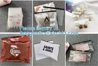 Custom Frosted Biodegradable Apparel ,Clothes, Garment, T Shirt, Swimwear, Packaging, Slider Zipper Bag