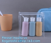 Portable Daily Personalized Design Transparent Pvc Zipper Pouch Bags Leather Clutch Cosmetic Bag