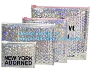 Cosmetic Makeup Bubble Slider Zipper Bags, Zip Padded Pouch For Beauty, Skin Care, Jewelry Bag Package
