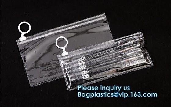 Custom Logo Printing PVC Frosted Swimwear Clothing Zip lockk Plastic Packaging Bag Slider Zipper Pouch