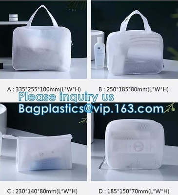 Custom Logo Printing PVC Frosted Swimwear Clothing Zip lockk Plastic Packaging Bag Slider Zipper Pouch
