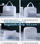 Custom Logo Printing PVC Frosted Swimwear Clothing Ziplock Plastic Packaging Bag Slider Zipper Pouch