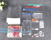 Custom Logo Printing PVC Frosted Swimwear Clothing Ziplock Plastic Packaging Bag Slider Zipper Pouch