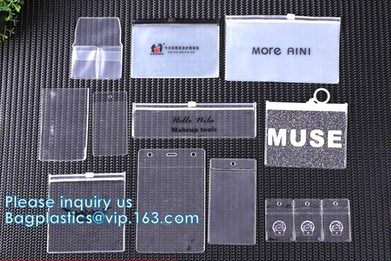 Custom Logo Printing PVC Frosted Swimwear Clothing Zip lockk Plastic Packaging Bag Slider Zipper Pouch