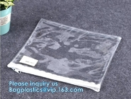 Matte Frosted PVC EVA Swimwear Clothing Ziplock Bag, Biodegradable Cosmetic Slider Zipper Packaging Bag