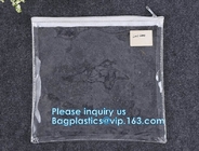 Matte Frosted PVC EVA Swimwear Clothing Ziplock Bag, Biodegradable Cosmetic Slider Zipper Packaging Bag