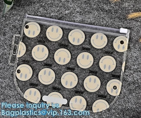 Matte Frosted PVC EVA Swimwear Clothing Zip lockk Bag, Biodegradable Cosmetic Slider Zipper Packaging Bag