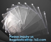 Vinyl Slider PE PVC EVA Forsted Matte Compostable Zipper Lock Bag, Holographic Laser Zip Seal Grip Bags