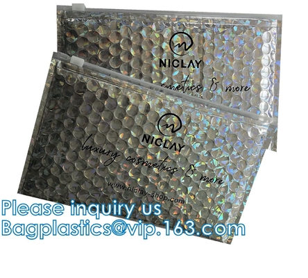 Cosmetic Wrap Packing, Zip lockk Bubble Pouch, Slider Zipper Bubble Bag, Customized Jewelry Packaging