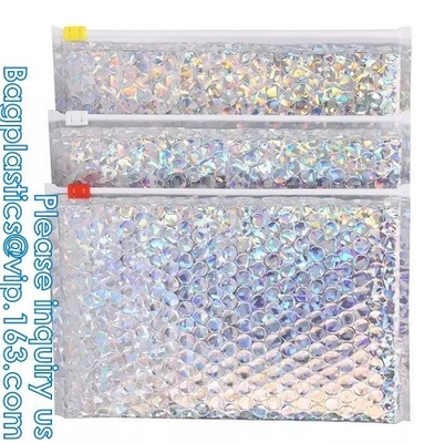 Padded Bubble Bag Zip Lock, Matt Mesh Eva Zip lockk Bubble Bag/Eva Zip lockk Bag For Perfume With Custom Logo