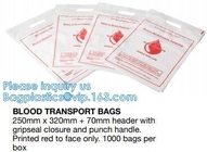 Blood Transport Bags, Blood Transit Bags, Blood Transportation Bags, reclosable specimen, leak proof