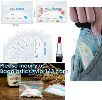 Medicine Bags, Zip lockk Accessory Bags, Pill Baggies, Supplements organizer, Medication Pouch, Vitamin Storage