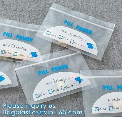 Medicine Bags, Zip lockk Accessory Bags, Pill Baggies, Supplements organizer, Medication Pouch, Vitamin Storage