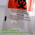 Reusable Resealable Biohazard Specimen Bags, Laboratory Sample Bag, Ziplock, Outside Pocket Paperwork Pouch