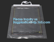 Biodegradable Compostable Hanger Hook Handle Bag For Underwear Clothes, Rigid Snap Seal Handle Bikini Bag