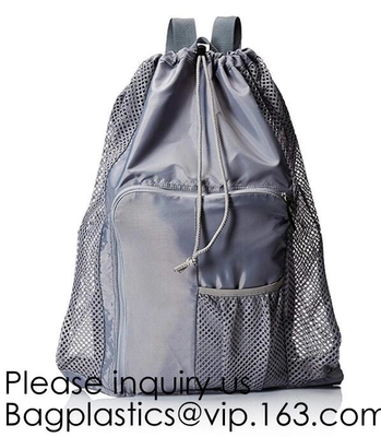 Biodegradable Drawstring Laundry Bag customzied, Logo Printed Poly Hotel, Travel Laundry belonging Bag