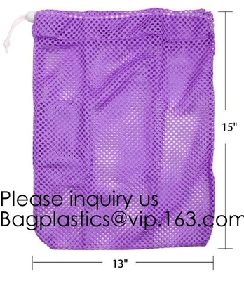 Biodegradable Drawstring Laundry Bag customzied, Logo Printed Poly Hotel, Travel Laundry belonging Bag
