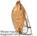 Backpack - Tyvek Bag Paper Bag,Waterproof Tyvek Bag For Gym Or Travel, Inside Zippered Pocket