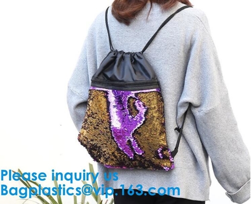 Sequin Drawstring Backpack Christmas Gift Party Bag, Organza Pouch, Satin Pouch Silk Pouch, Suede Pouch