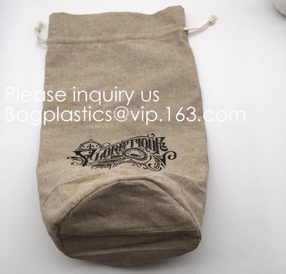 Drawstring Burlap Natrual Jute Sacks Jewelry Candy Pouch Christmas Wedding Party Favor Gift Bags