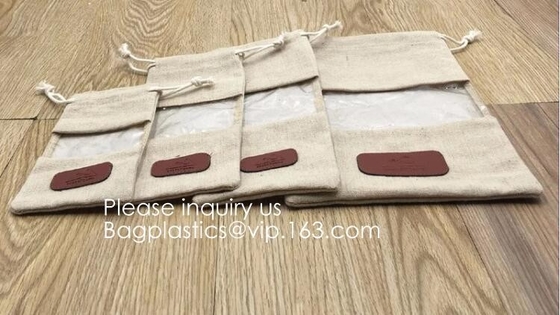 Drawstring Burlap Natrual Jute Sacks Jewelry Candy Pouch Christmas Wedding Party Favor Gift Bags