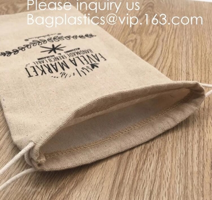 Drawstring Burlap Natrual Jute Sacks Jewelry Candy Pouch Christmas Wedding Party Favor Gift Bags