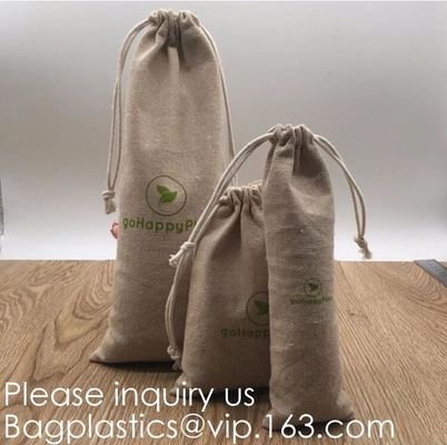 Drawstring Burlap Natrual Jute Sacks Jewelry Candy Pouch Christmas Wedding Party Favor Gift Bags