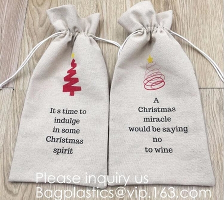 Drawstring Burlap Natrual Jute Sacks Jewelry Candy Pouch Christmas Wedding Party Favor Gift Bags