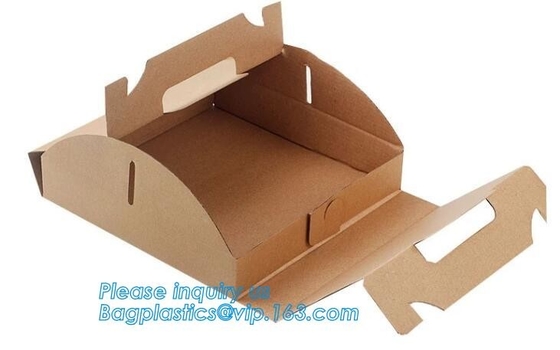 Custom Pizza Packing Paper Box Corrugated With Different Size, Recycle Paper Simple Pizza Package Lunch Box