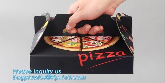 Custom Pizza Packing Paper Box Corrugated With Different Size, Recycle Paper Simple Pizza Package Lunch Box