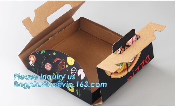 Custom Pizza Packing Paper Box Corrugated With Different Size, Recycle Paper Simple Pizza Package Lunch Box