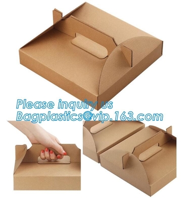 Custom Pizza Packing Paper Box Corrugated With Different Size, Recycle Paper Simple Pizza Package Lunch Box