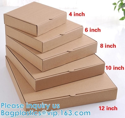 Custom Pizza Packing Paper Box Corrugated With Different Size, Recycle Paper Simple Pizza Package Lunch Box