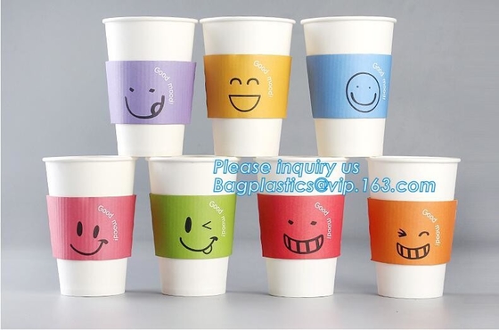 Cup Sleeve, Corrugated Up Sleeve With Printing, Brand Logo, Hot Paper Cup,Cup Sleeve, Recyclable Sleeve