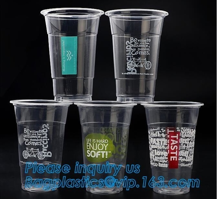 PLA compostabale Cup, PET Cup, PP Cup, PS Top Snack Cup Straw, Food Takeout Box, Salad Plastic Bowl Pulp