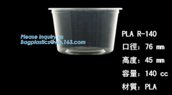 PLA compostabale Cup, PET Cup, PP Cup, PS Top Snack Cup Straw, Food Takeout Box, Salad Plastic Bowl Pulp