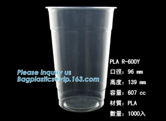 PLA compostabale Cup, PET Cup, PP Cup, PS Top Snack Cup Straw, Food Takeout Box, Salad Plastic Bowl Pulp