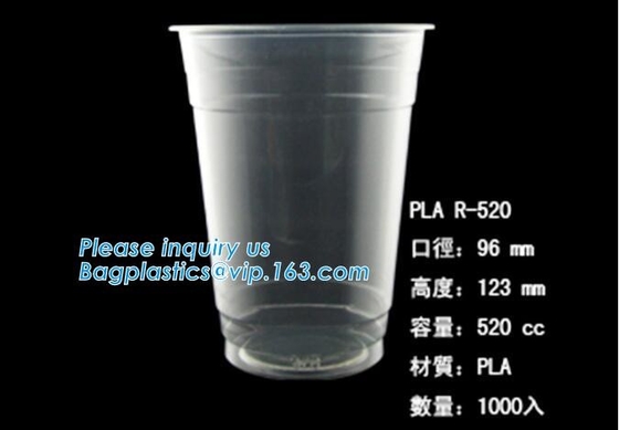 PLA compostabale Cup, PET Cup, PP Cup, PS Top Snack Cup Straw, Food Takeout Box, Salad Plastic Bowl Pulp