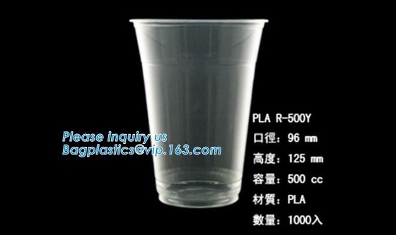 PLA compostabale Cup, PET Cup, PP Cup, PS Top Snack Cup Straw, Food Takeout Box, Salad Plastic Bowl Pulp