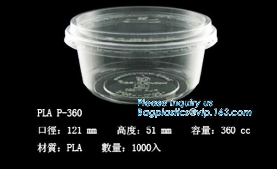 PLA compostabale Cup, PET Cup, PP Cup, PS Top Snack Cup Straw, Food Takeout Box, Salad Plastic Bowl Pulp