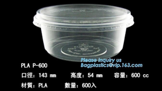 PLA compostabale Cup, PET Cup, PP Cup, PS Top Snack Cup Straw, Food Takeout Box, Salad Plastic Bowl Pulp